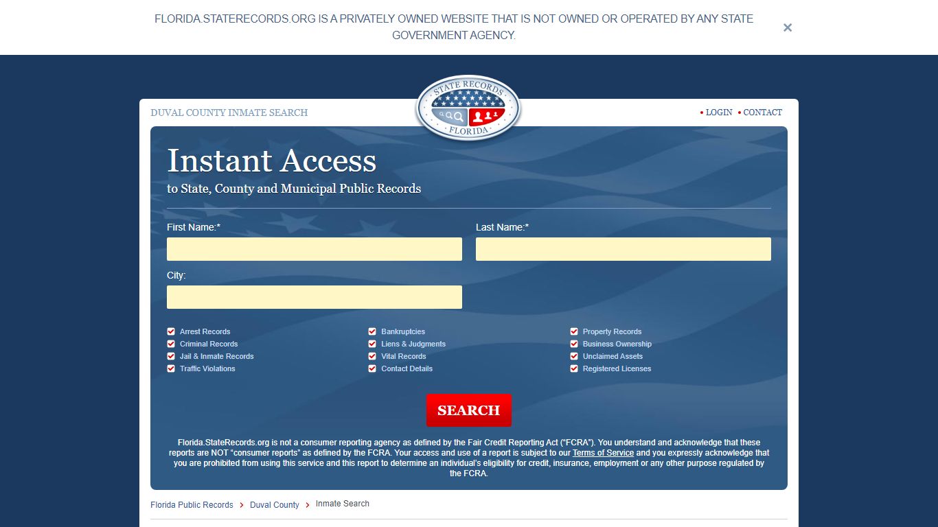 Duval County, Florida Inmate Search | StateRecords.org